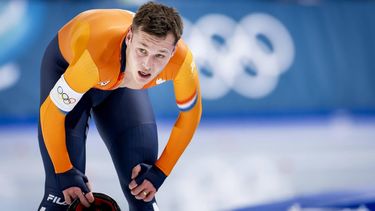 MILAAN - Marcel Bosker tijdens de 5.000 meter bij het langebaanschaatsen in het Milano Speed Skating Stadium op de Olympische Winterspelen van Milaan. ROBIN VAN LONKHUIJSEN / ANP