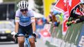 2022-10-08 13:24:03 epa10230609 Elisa Longo Borghini from Italy of team Trek-Segafredo reacts after the finish line during the second stage, a 104,5 km race between Sion and Thyon 2000 at the first women's Tour de Romandie Feminin UCI World Tour cycling race in Thyon, Switzerland, 08 October 2022.  EPA/JEAN-CHRISTOPHE BOTT