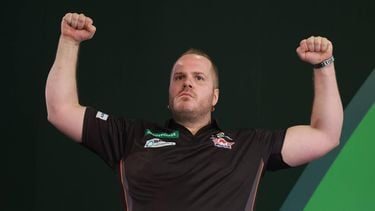epa12594947 Dirk van Duijvenbode of the Netherlands arrives for his match against Andy Baetens of Belgium at the World Darts Championships at Alexandra Palace in London, Britain, 15 December 2025. The sporting event runs from 11 December 2025 to 03 January 2026.  EPA/NEIL HALL