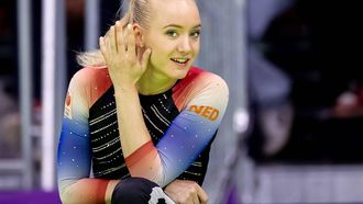 RIMINI - Lieke Wevers in actie tijdens de kwalificaties op het EK turnen. ANP IRIS VAN DEN BROEK