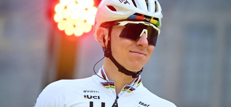 Slovenia's Tadej Pogacar of UAE Team Emirates waits before the start of the men's race of the 'Ronde van Vlaanderen/ Tour des Flandres/ Tour of Flanders' UCI WorldTour one day cycling race, 278 km from Antwerp to Oudenaarde, on April 5, 2026. 
ELIAS ROM / Belga / AFP