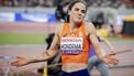 TOKIO - Pauline Hondema in de finale van het onderdeel verspringen tijdens de WK atletiek in het Japan National Stadium. ANP ROBIN VAN LONKHUIJSEN