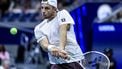 epa13203482 Tallon Griekspoor of Netherlands in action against Ben Shelton of USA during the Men's Singles first round of the US Open Tennis Championships in Flushing Meadows, New York, USA, 31 August 2026.  EPA/CRISTOBAL HERRERA-ULASHKEVICH