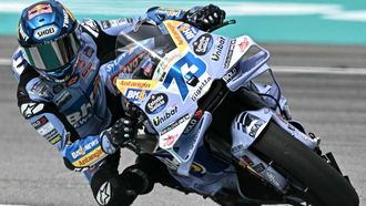 BK8 Gresini Racing MotoGP team's Spanish MotoGP rider Alex Marquez rides during the second free practice of the MotoGP Malaysian Grand Prix at the Sepang International Circuit in Sepang on October 25, 2025. 
Lillian SUWANRUMPHA / AFP