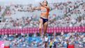 epa13171261 Pauline Hondema of the Netherlands competes in the Women's Long Jump qualifications at the European Athletics Championships Birmingham 2026, in Birmingham, Britain, 15 August 2026.  EPA/ADAM VAUGHAN