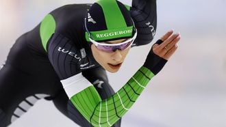 HEERENVEEN - Femke Kok in actie op de 500 meter tijdens de eerste dag van het Nederlandse kampioenschap sprint schaatsen in Thialf. ANP VINCENT JANNINK