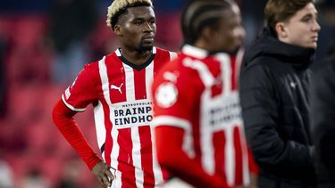 EINDHOVEN - Adamo Nagalo of PSV Eindhoven na afloop van de UEFA Champions league wedstrijd tussen PSV Eindhoven en Arsenal FC in het Phillips stadion op 4 maart 2025 in Eindhoven, Nederland. ANP ROBIN VAN LONKHUIJSEN