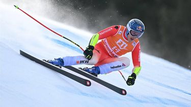 Switzerland’s Marco Odermatt competes during the Men's Super-G race at the FIS Alpine Skiing World Cup event in Bormio on December 29, 2023. 
FABRICE COFFRINI / AFP