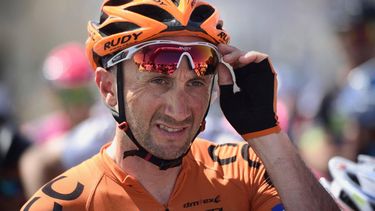 2016-02-17 08:25:23 Italian Davide Rebellin of CCC Sprandi Polkowice team rides during the second stage of the seventh cycling Tour of Oman between the Omantel Head office on the outskirts of Muscat and Qurayyat on February 17, 2016. Forty-four-year-old Davide Rebellin, who is the oldest rider of the peloton, finished 5th in the second stage and is 6th at the general classification of the tour.
Eric Feferberg / AFP