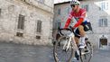 epa11963683 Dutch cyclist Dylan Groenewegen of Team Jaycoâ€“AlUla gets ready for the start of the 5th stage of the Tirreno Adriatico cycling race over 205 km from Ascoli Piceno to Pergola, Ascoli Piceno, Italy, 14 March 2025.  EPA/ROBERTO BETTINI