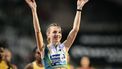 Netherlands' Femke Bol waves to the crowd ahead of the women's 800m final during the World Athletics Diamond League athletics meeting at the King Baudouin Stadium in Brussels, on September 5, 2026. 
NICOLAS TUCAT / AFP