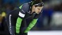 HEERENVEEN - Hein Otterspeer reageert na de 1000 meter tijdens de laatste dag van het NK afstanden in Thialf. ANP VINCENT JANNINK