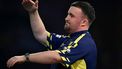 England's Luke Littler reacts as he plays against England's Stephen Bunting during their PDC World Darts Championship semi-final at Alexandra Palace in London on January 2, 2025. 
Ben STANSALL / AFP