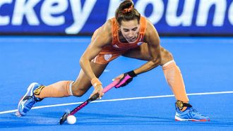TERRASSA - Frederique Matla (NED) legt aan voor het scoren van 2-0  tijdens de finale tussen Nederland en Argentinie op het WK hockey. ANP WILLEM VERNES