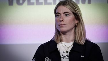 Team FDJ-Suez's Dutch rider Demi Vollering looks on during the team's annual press conference, in Boulogne-Billancourt, on the outskirts of Paris, on February 11, 2025.

 
STEPHANE DE SAKUTIN / AFP