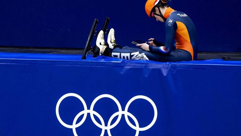 MILAAN - Suzanne Schulting tijdens een shorttrack training in het Milano Ice Skating Arena. ROBIN VAN LONKHUIJSEN / ANP