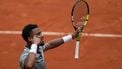 France's Arthur Fils reacts to a point against Spain's Jaume Munar during their men's singles match on day 5 of the French Open tennis tournament on Court Suzanne-Lenglen at the Roland-Garros Complex in Paris on May 29, 2025. 
Dimitar DILKOFF / AFP
