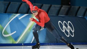 Norway's Bjorn Magnussen competes in the speed skating men's 1000m during the Milano Cortina 2026 Winter Olympic Games at Milano Speed Skating Stadium in Milan on February 11, 2026. 
Piero CRUCIATTI / AFP