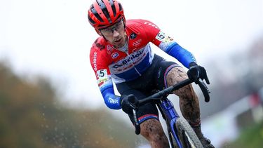 2022-11-19 01:00:00 Netherlands' Lars Van Der Haar competes in the men's race of the Superprestige Merksplas, third stage of the Superprestige cyclocross cycling competition, in Merksplas, on November 19, 2022.  
DAVID PINTENS / BELGA / AFP