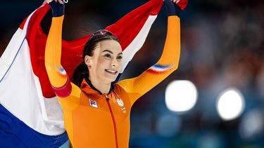 MILAAN - Femke Kok wint de 500 meter bij het langebaanschaatsen in het Milano Speed Skating Stadium op de Olympische Winterspelen van Milaan. ROBIN VAN LONKHUIJSEN / ANP