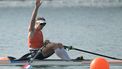 Netherlands' Simon van Dorp competes in the men's single sculls semifinal A/B rowing competition at Vaires-sur-Marne Nautical Centre in Vaires-sur-Marne during the Paris 2024 Olympic Games on August 1, 2024. 
Bertrand GUAY / AFP