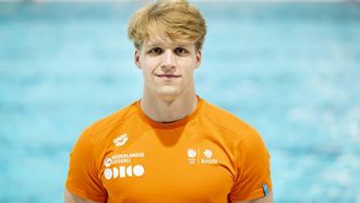 EINDHOVEN - Koen de Groot tijdens een persbijeenkomst van de Koninklijke Nederlandse Zwembond (KNZB), in aanloop naar het WK zwemmen in Singapore. ANP KOEN VAN WEEL