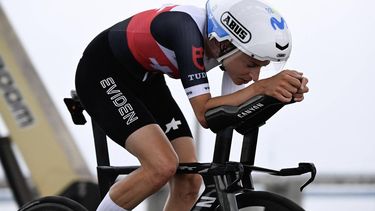 Switzerland's Marlen Reusser competes during the 2026 Union Cycliste Internationale (UCI) Road World Championships in Montreal, Quebec, on September 20, 2026. 
Andrej Ivanov / AFP