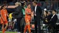 TILBURG - (l-r) Danielle van de Donk of Holland , Sherida Spitse of Holland , Holland  coach Andries Jonker tijdens de Nations League wedstrijd tussen Nederland en Schotland in het Koning Willem II Stadion op 3 juni 2025 in Tilburg, Nederland. ANP BART STOUTJESDIJK