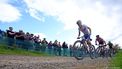2023-08-12 17:20:13 Great Britain's Thomas Pidcock takes part in the men's Elite cross-country Olympic mountain bike race during the Cycling World Championships in Glentress Forest, Scotland on August 12, 2023. 
ANDY BUCHANAN / AFP