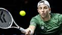 ROTTERDAM - Tallon Griekspoor(NED) in actie tegen Stefanos Tsitsipas (GRE) op de vierde dag van het ABN AMRO Open tennistoernooi in Ahoy. ANP SANDER KONING