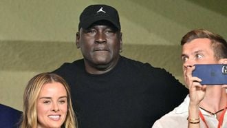 US former basketball player Michael Jordan (C) attends the UEFA Champions League 1st round day 1 football match between AS Monaco and FC Barcelona at the Louis II Stadium in the Principality of Monaco on September 19, 2024. 
Miguel MEDINA / AFP