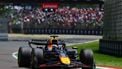 Red Bull Racing's Dutch driver Max Verstappen races during a practice session for the 2025 Emilia Romagna Formula One Grand Prix at the Imola autodrome in Imola, on May 17, 2025.  
Andrej ISAKOVIC / AFP