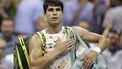 2023-09-09 04:59:11 Spain's Carlos Alcaraz gestures as he leaves the court after losing the US Open tennis tournament men's singles semi-finals match against Russia's Daniil Medvedev at the USTA Billie Jean King National Tennis Center in New York City, on September 8, 2023. 
kena betancur / AFP