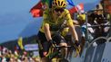 2023-07-14 17:13:13 epa10746348 Yellow Jersey overall leader Danish rider Jonas Vingegaard of team Jumbo-Visma arrives at the finish at 4th place during the 13th stage of the Tour de France 2023, a 138kms race from Chatillon-Sur-Charlaronne to Grand Colombier, France, 14 July 2023.  EPA/MARTIN DIVISEK