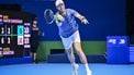 Netherlands' Botic van De Zandschulp hits a return to Italy's Matteo Berrettini during their men's singles match at the Japan Open tennis tournament at Ariake Coliseum in Tokyo on September 25, 2024. 
Yuichi YAMAZAKI / AFP