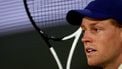 Italy's Jannik Sinner reacts during his men's singles match against Russia's Andrey Rublev on day 9 of the French Open tennis tournament on Court Philippe-Chatrier at the Roland-Garros Complex in Paris on June 2, 2025. 
Alain JOCARD / AFP