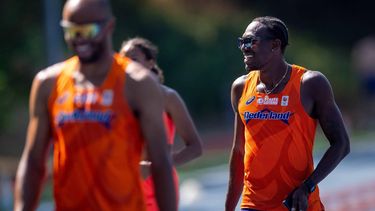 ARNHEM - Liemarvin Bonevacia tijdens een training voorafgaand aan de teampresentatie voor de EK Atletiek in Birmingham, op Papendal. IRIS VAN DEN BROEK / ANP
