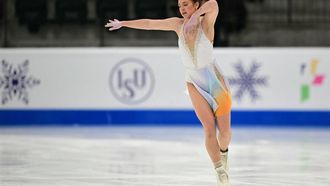 The Netherlands' Niki Wories competes during the Women Short Program event of the ISU European Championships in Tallinn, Estonia on January 29, 2025. 
Daniel MIHAILESCU / AFP