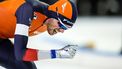 2023-03-05 16:08:11 HEERENVEEN - Patrick Roest (NED) tijdens de 10.000 meter voor mannen op de ISU WK Afstanden schaatsen in Thialf. ANP VINCENT JANNINK