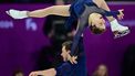 Netherland’s Daria Danilova and Michel Tsiba perform during the pairs' free skating program of the ISU European Figure Skating Championships 2024 in the Zalgiris Arena in Kaunas, Lithuania, on January 11, 2024. 
Daniel MIHAILESCU / AFP