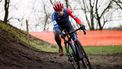 HOOGEVEEN - Lars van der Haar in actie tijdens de Nederlands kampioenschappen veldrijden (M) op het Hoogeveense Paviljoen Nijstad. ANP BAS CZERWINSKI