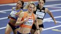 Netherlands' Lieke Klaver competes ahead of Britain's Yemi Mary John (back L) and Egypt's Bassant Hemida (back R) in the women's 400 metres heat 1 during the World Athletics Indoor Championships Kujawy Pomorze 2026 in Torun, Poland on March 20, 2026. 
Wojtek RADWANSKI / AFP
