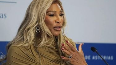 epa12475420 US tennis player Serena Williams adresses a press conference at La Reconquista Hotel in Oviedo, Asturias, Spain, 23 October 2025, the day before the Princess of Asturias Awards ceremony, where she will receive the Princess of Asturias Award for Sports.  EPA/PACO PAREDES