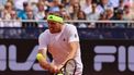 Germany's Alexander Zverev returns the ball to USA's Ben Shelton during their men's singles final match of the ATP Munich Open tennis tournament in Munich, southern Germany on April 20, 2025. 
Alexandra BEIER / AFP