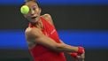 China's Zheng Qinwen hits a return to Russia's Mirra Andreeva during their women's singles final at the China Open tennis tournament in Beijing on October 11, 2026. 
Pedro Pardo / AFP