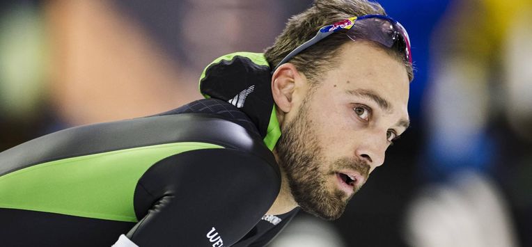 HEERENVEEN - Kjeld Nuis in actie tijdens de 1500m mannen op de slotdag van het olympisch kwalificatietoernooi langebaanschaatsen in Thialf. ANP ROBIN VAN LONKHUIJSEN