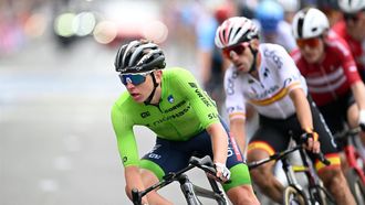 2023-08-06 15:38:11 Slovenia's Tadej Pogacar takes part in the men's Elite Road Race at the Cycling World Championships in Edinburgh, Scotland on August 6, 2023. 
Oli SCARFF / AFP