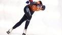 epa11210965 Joy Beune of Netherlands competes during the Women’s 1500m AllRound event at the ISU World Speed Skating Allround & Sprint Championships in Inzell, Germany, 10 March 2024.  EPA/ANNA SZILAGYI