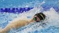 epa12278492 Marrit Steenbergen of Team Netherlands competes in the Mixed 4x100 Freestyle Relay Swimming heats at the World Aquatics Championships Singapore 2025 in Singapore, 02 August 2025.  EPA/RUNGROJ YONGRIT