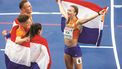APELDOORN - Femke Bol, Eveline Saalberg, Tony van Diepen en Nick Smidt tijdens de  finale 4x400 gemengde estafette op de eerste dag van het EK Indoor atletiek in Omnisport Apeldoorn. ANP IRIS VAN DEN BROEK